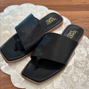 Franco Sarto Merci Women's Black Slide Sandals
